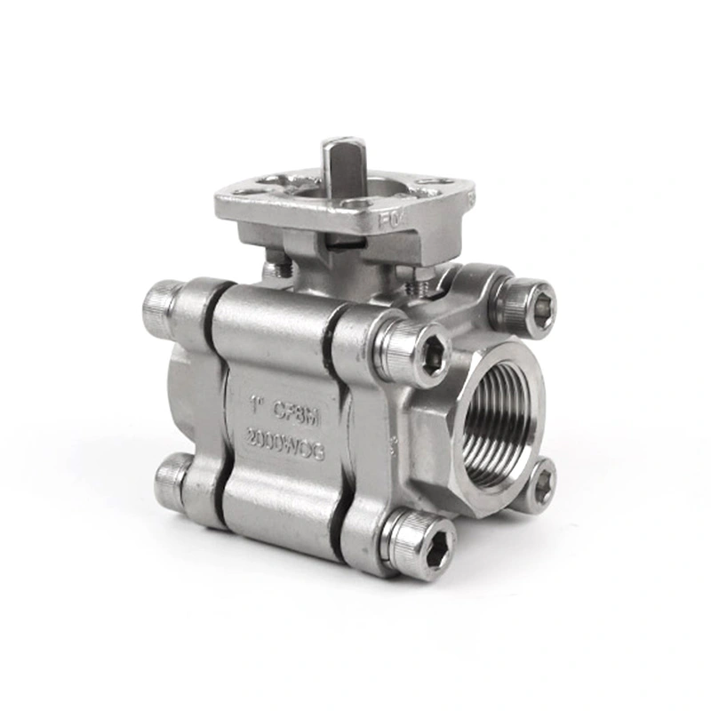 Supapă cu bilă 3PC 2000WOG cu bază ISO 5211 pentru actuator